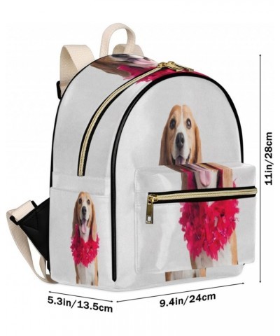 Beagle PU Leather Backpack Mini Backpack Purse for Women Girls Small shoulder Bag with Adjustable Shoulder Strap Fashionable ...