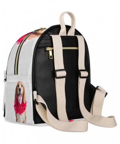 Beagle PU Leather Backpack Mini Backpack Purse for Women Girls Small shoulder Bag with Adjustable Shoulder Strap Fashionable ...