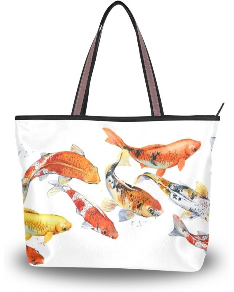 My Daily Women Tote Shoulder Bag Koi Carp Fish Handbag $14.30 Shoulder Bags