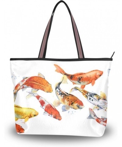 My Daily Women Tote Shoulder Bag Koi Carp Fish Handbag $14.30 Shoulder Bags