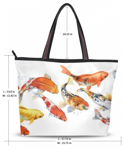 My Daily Women Tote Shoulder Bag Koi Carp Fish Handbag $14.30 Shoulder Bags