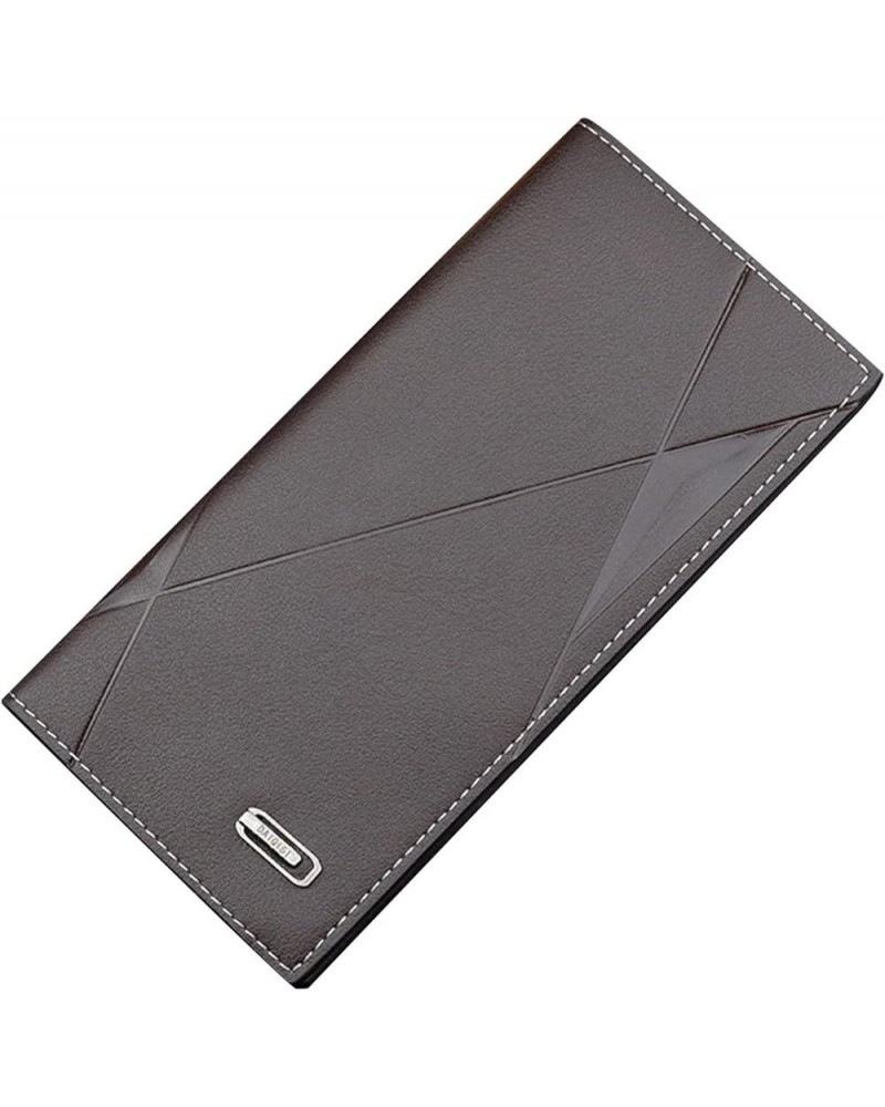 Car Wallet Registration Insurance Fashion Stripe Long Wallet Artificial Leather Solid Color Men (Black, One Size) A One Size ...