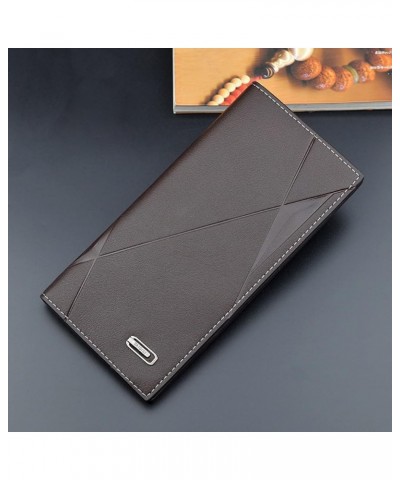 Car Wallet Registration Insurance Fashion Stripe Long Wallet Artificial Leather Solid Color Men (Black, One Size) A One Size ...