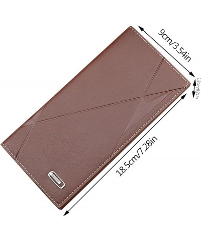 Car Wallet Registration Insurance Fashion Stripe Long Wallet Artificial Leather Solid Color Men (Black, One Size) A One Size ...