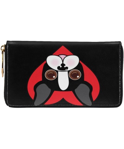 Boston Terrier Face Leather Wallet Credit Card Holder Wallet Fashion Wristlet Wallet Clutch Purse For Women And Men $22.41 Wr...