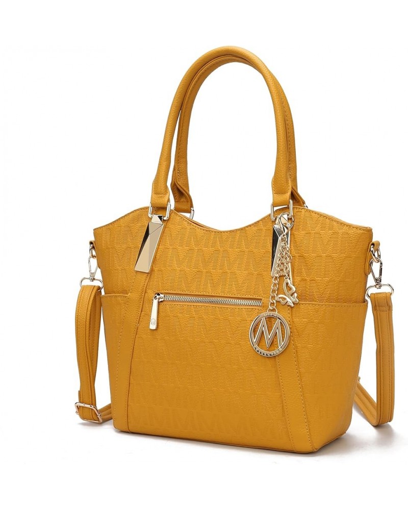 Signature Tote Bag for Women, Vegan Leather Handbag, Crossbody Top-Handle Ladies Shoulder Bag Purse Hazel Mustard $23.40 Totes