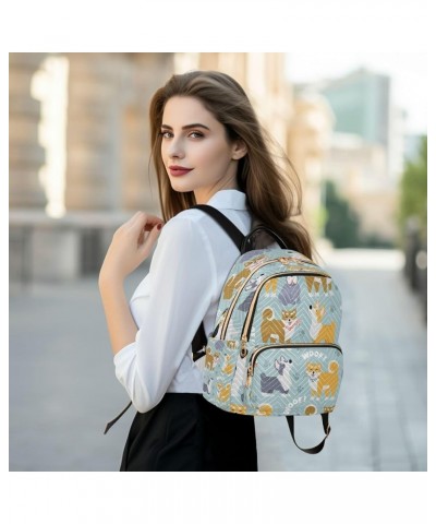 Backpack Purse for Women Cute Doodle Different Dog Breeds Casual Shoulder Bag Small Backpack S Medium $12.48 Backpacks