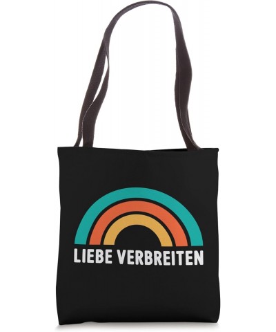 LIEBE VERBREITEN With Rainbow Tote Bag $14.05 Totes