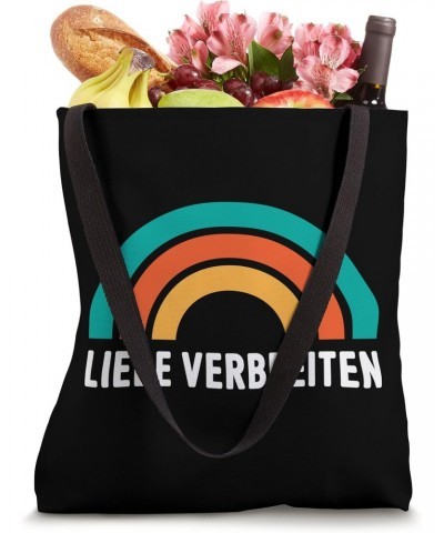 LIEBE VERBREITEN With Rainbow Tote Bag $14.05 Totes