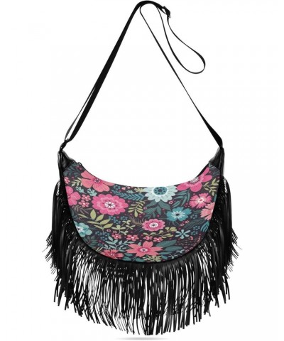 Tassel Purses for Women Cross Body Cute Colorful Beautiful Flowers Fringe Crossbody Bags for Women Cute Women Shoulder Bag $1...