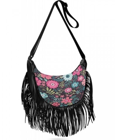 Tassel Purses for Women Cross Body Cute Colorful Beautiful Flowers Fringe Crossbody Bags for Women Cute Women Shoulder Bag $1...