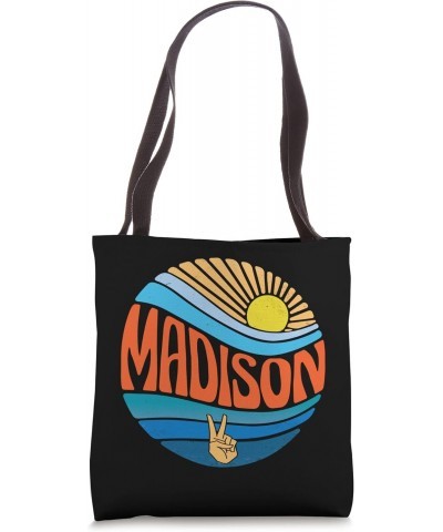 Madison Shirt Vintage Sunset Madison Groovy Tie Dye Tote Bag $16.08 Totes