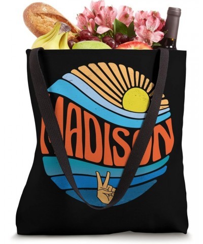 Madison Shirt Vintage Sunset Madison Groovy Tie Dye Tote Bag $16.08 Totes