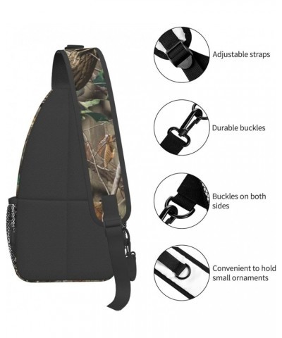 Hardwoods Green Camo Print Trendy Casual Daypack Versatile Crossbody Backpack Shoulder Bag Fashionable Chest Bag Hardwoods Gr...