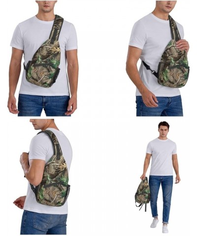 Hardwoods Green Camo Print Trendy Casual Daypack Versatile Crossbody Backpack Shoulder Bag Fashionable Chest Bag Hardwoods Gr...