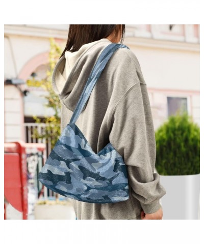 Classic Camouflage Military Texture Crossbody Hobo Purses, Fluffy Tote Shoulder Handbags Purse Military Shark Camouflage $10....