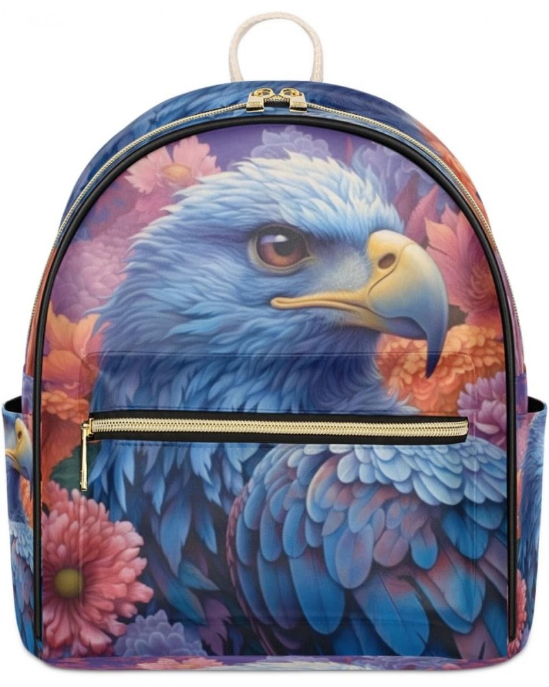 Eagles Floral Backpack Purse for Women PU Leather Lightweight Ladies Shoulder Fashion Satchel Bags Travel Casual Daypack $21....