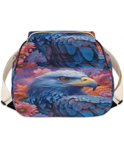 Eagles Floral Backpack Purse for Women PU Leather Lightweight Ladies Shoulder Fashion Satchel Bags Travel Casual Daypack $21....