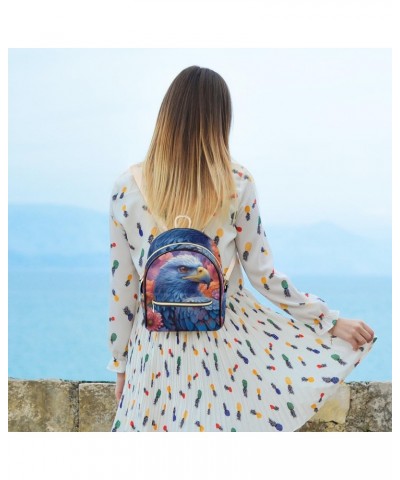 Eagles Floral Backpack Purse for Women PU Leather Lightweight Ladies Shoulder Fashion Satchel Bags Travel Casual Daypack $21....