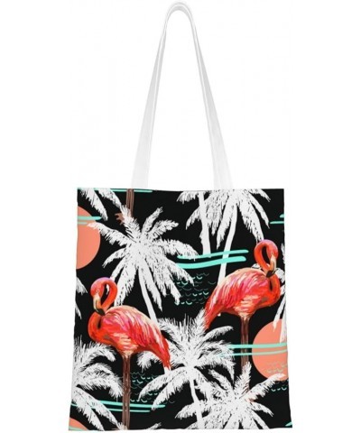 Flamingos Single Shoulder Fashion Canvas Tote Shopping Bags Handbags For Men And Women Flamingos16 $10.93 Totes