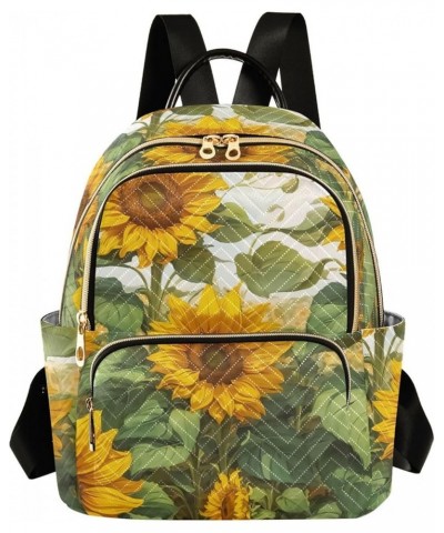 Medium Fashion Backpack for Women Sunflower Drawing Print Ladies Travel Daypack Aesthetic Shoulder Bag 11.4×6.1×14.1 IN $20.5...