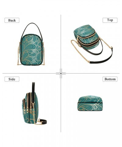 Paisley Flower Crossbody Bags for Women Crossbody Bag Travel Passport Wallet Bag with Chain Strap for Travel Daily Use $11.44...