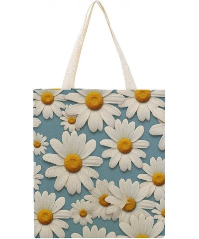 Tote Bag Daisy Flower with White Petals Shopping Tote Bag Tropical Flower Daisy Reusable Casual Bag Totebag-7 $11.01 Totes