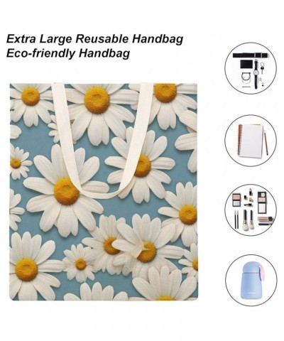 Tote Bag Daisy Flower with White Petals Shopping Tote Bag Tropical Flower Daisy Reusable Casual Bag Totebag-7 $11.01 Totes