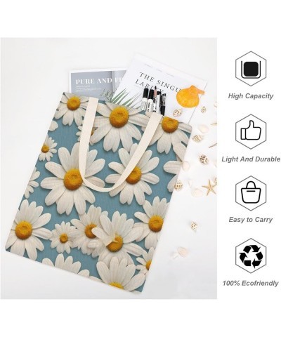 Tote Bag Daisy Flower with White Petals Shopping Tote Bag Tropical Flower Daisy Reusable Casual Bag Totebag-7 $11.01 Totes