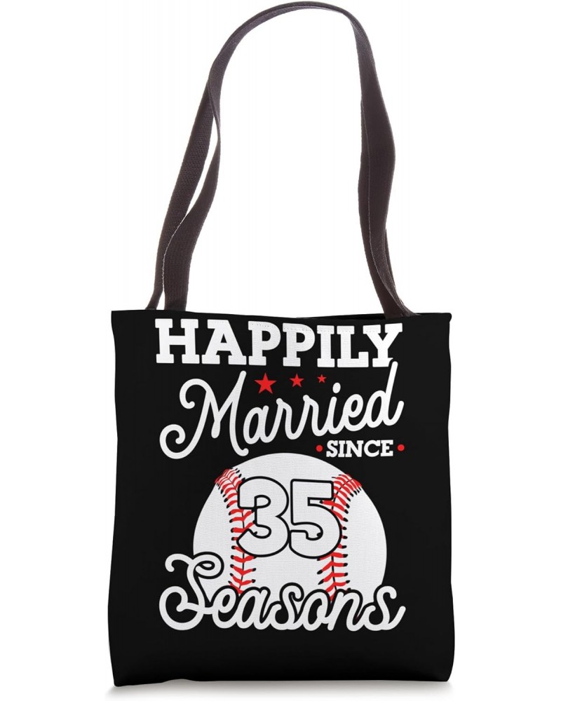 35th Wedding Anniversary Baseball Husband Wife 35 Years Tote Bag $12.72 Totes