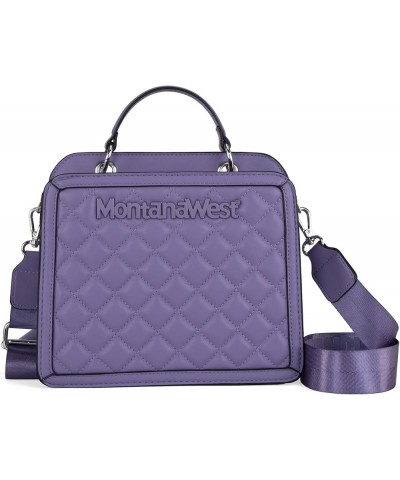 Womens Crossbody Bag Convertible Top Handle Handbags with Coin Pouch Purple $12.25 Totes