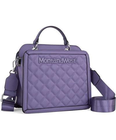 Womens Crossbody Bag Convertible Top Handle Handbags with Coin Pouch Purple $12.25 Totes