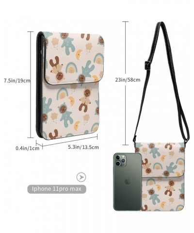 Womens Crossbody Bags Abstract Geometric Pattern Phone Bag Wallet Purses Adjustable Strap Cute Bear Pattern (2) $13.40 Crossb...