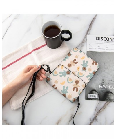 Womens Crossbody Bags Abstract Geometric Pattern Phone Bag Wallet Purses Adjustable Strap Cute Bear Pattern (2) $13.40 Crossb...