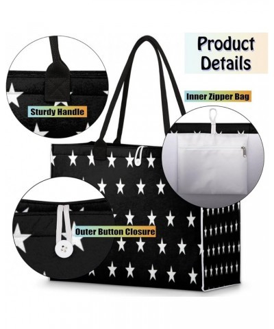 White Scottish Terrier Dog Cute Tote Bag with Pockets - Versatile and Spacious Tote Bag for Women White Stars $10.91 Totes