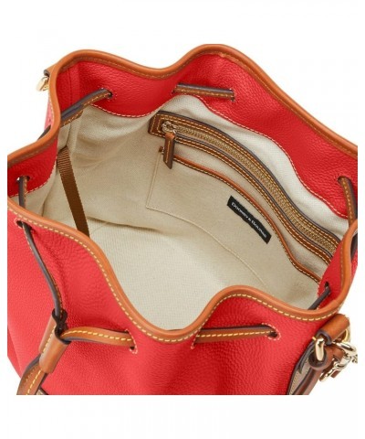 Handbag, Pebble Grain Drawstring Red $143.19 Shoulder Bags