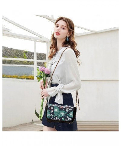 Crossbody Bags for Women Trendy Women's Black Shoulder Bag Small PU Leather Flap Cross Body Bag Handbags Pattern17 $17.21 Cro...