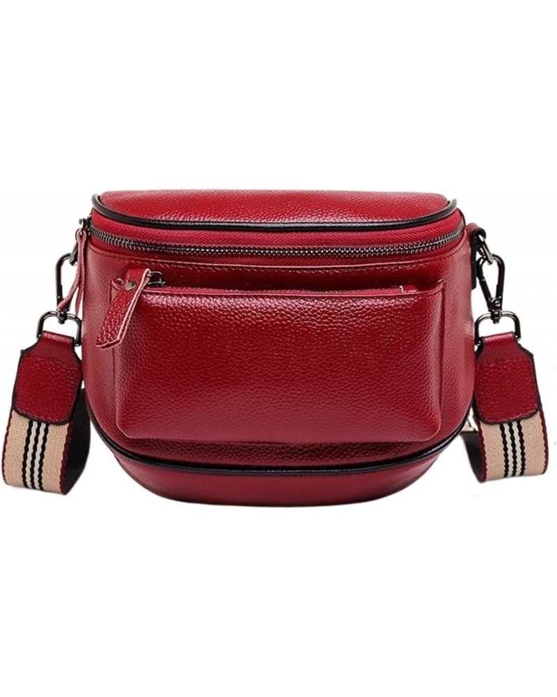 Luxury Genuine Leather Women Bag Handbags Large Capacity Tote Bag Vintage Ladies Shoulder Messenger Bags (Color : Red) $44.92...