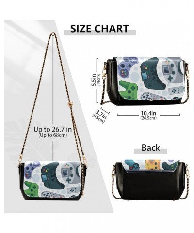 Crossbody Bags for Women Trendy Women's Black Shoulder Bag Small PU Leather Flap Cross Body Bag Handbags Pattern6 $20.08 Cros...