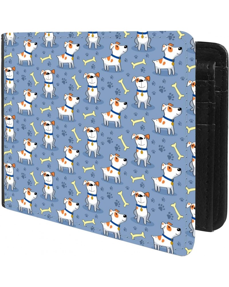 Unique Desige Pattern - Dogs Paws and Bones, Slim Front Pocket Wallet Billfold RFID Blocking $9.17 Wallets