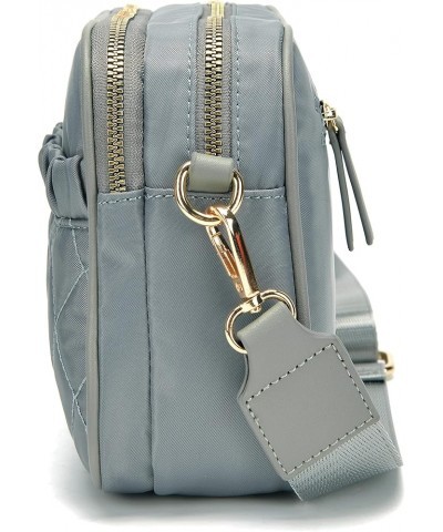 Crossbody Bags for Women Quilted Nylon Travel Shoulder Purse Grey-730 $15.65 Crossbody Bags