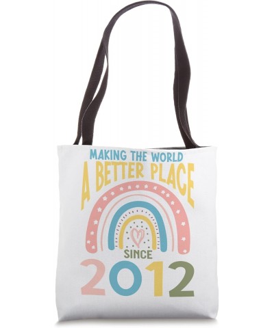 11 Birthday Making the world a better place since 2012 Tote Bag $11.45 Totes