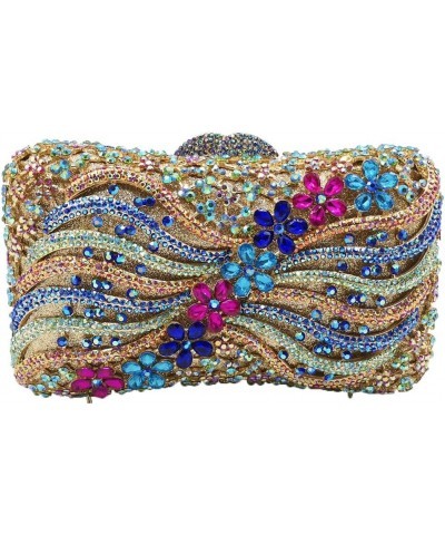 Women Crystal Clutch Evening Bags Wedding Party Rhinestones Handbags Ladies Gala Dinner Purses Multicoloured 8 $46.74 Evening...