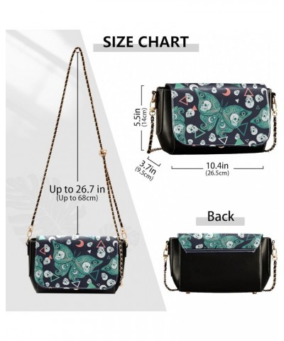 Crossbody Bags for Women Trendy Women's Black Shoulder Bag Small PU Leather Flap Cross Body Bag Handbags Pattern17 $17.21 Cro...