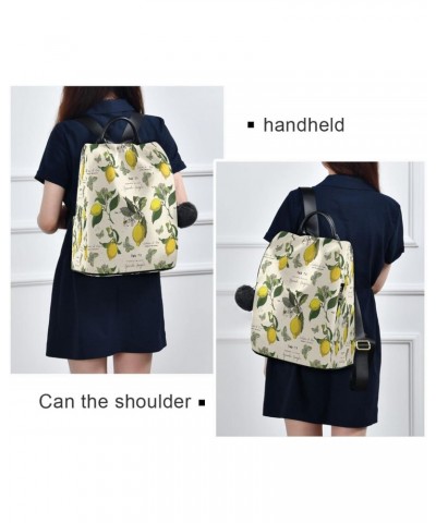 Lemon and Butterflies Vintage Backpack Purse for Women Fashion Bag Anti-Theft Travel Back Pack Rucksack Shoulder Bag $21.41 B...