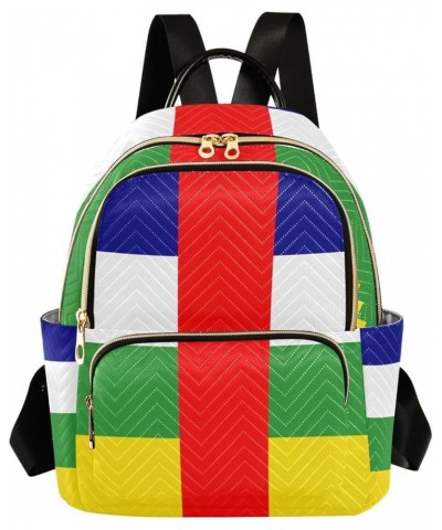 Patriot Women Backpack National Flag Of Central Africa Republic Anti-Theft Travel Backpack with Luggage Belt Lightweight Hand...