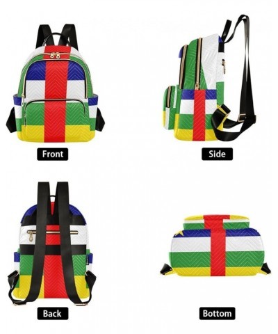 Patriot Women Backpack National Flag Of Central Africa Republic Anti-Theft Travel Backpack with Luggage Belt Lightweight Hand...