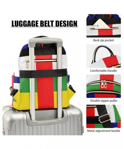 Patriot Women Backpack National Flag Of Central Africa Republic Anti-Theft Travel Backpack with Luggage Belt Lightweight Hand...