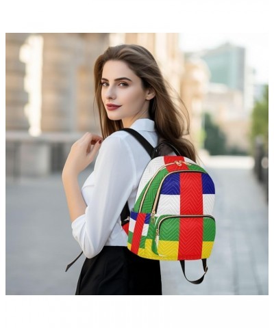 Patriot Women Backpack National Flag Of Central Africa Republic Anti-Theft Travel Backpack with Luggage Belt Lightweight Hand...