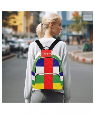 Patriot Women Backpack National Flag Of Central Africa Republic Anti-Theft Travel Backpack with Luggage Belt Lightweight Hand...